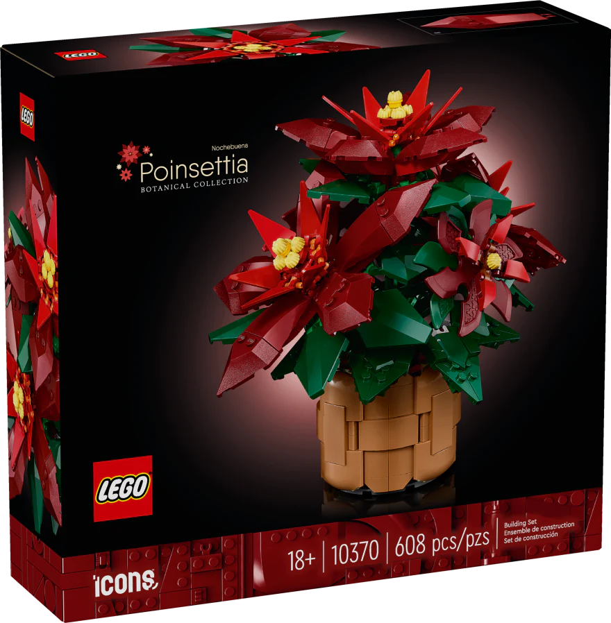 10370 Icons Poinsettia Plant Decor Building Set