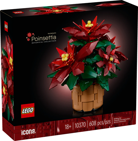 10370 Icons Poinsettia Plant Decor Building Set
