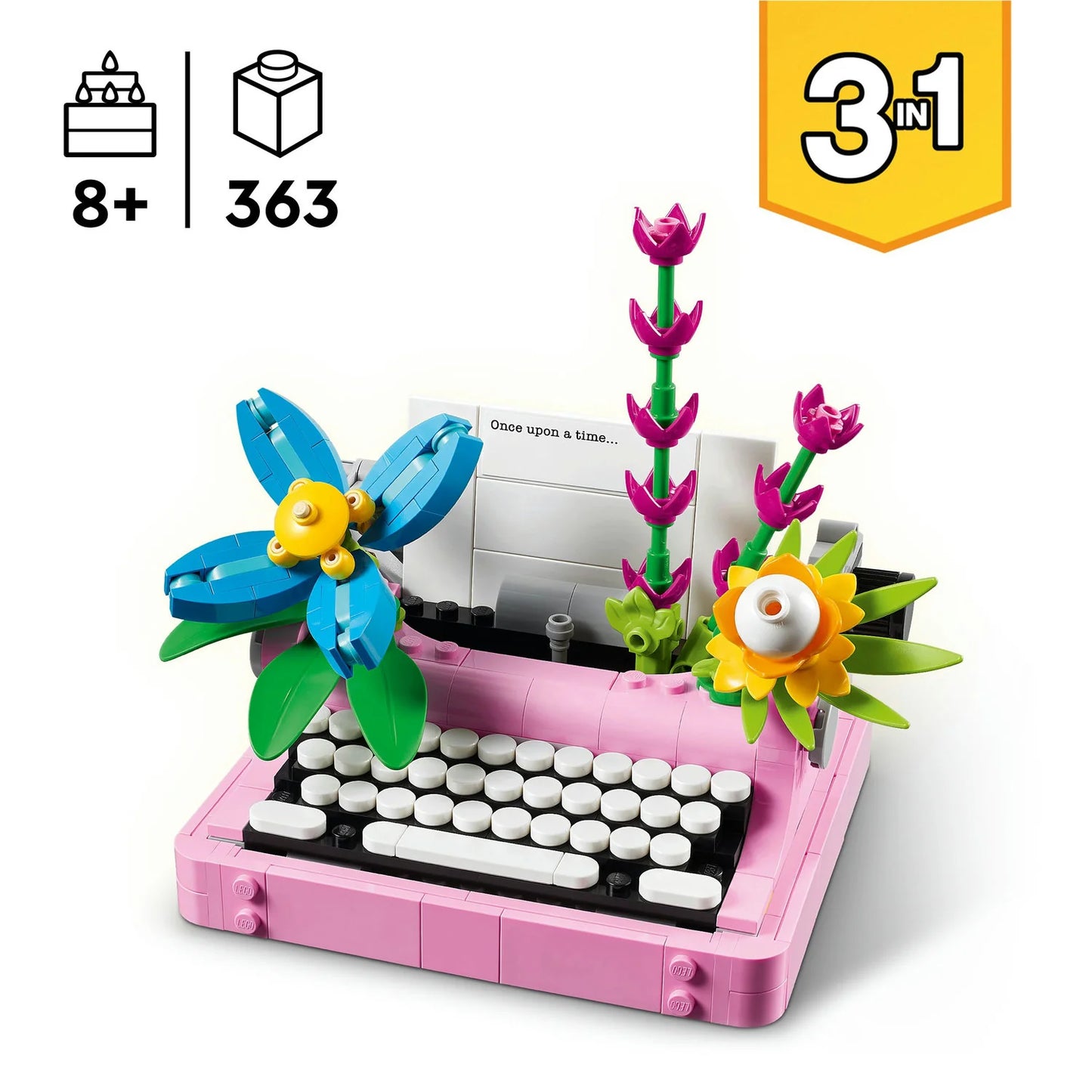 31169 Typewriter with Flowers