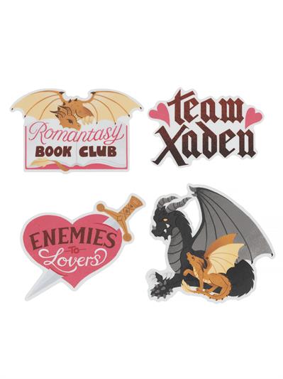Rebecca Yarros's Fourth Wing: Romantasy Stickers - Set of 4
