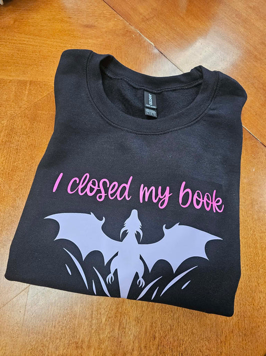 I Closed My Book to Be Here – Cozy Bookish Sweater